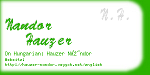 nandor hauzer business card